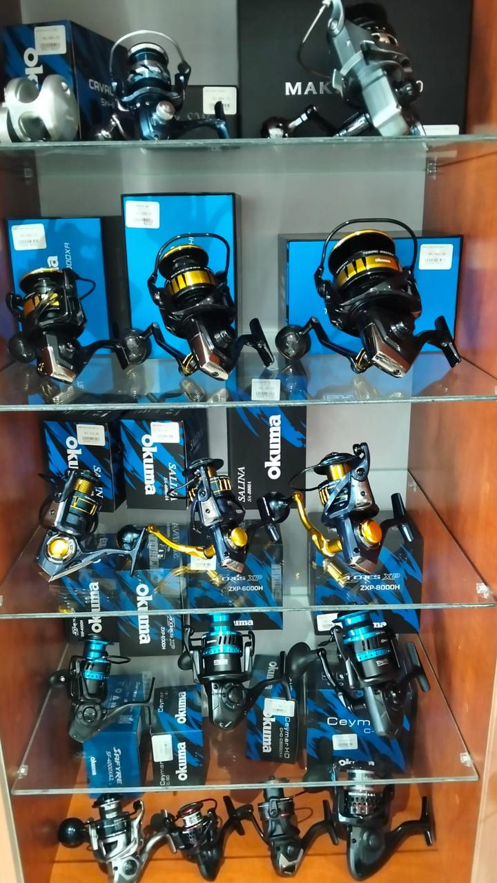 A selection of bait and fishing accessories available in store
